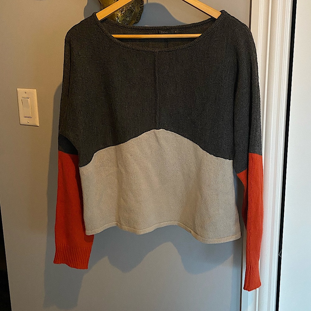 THML colour block sweater. Size medium.